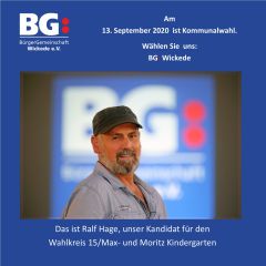 Unser Kandidat Ralf Hage für den Wahlbezirk 15, Echthausen I [Max- und Moritz Kindergarten]